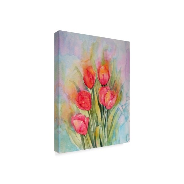 Angie Livingstone 'Vibrant Tulips' Canvas Art,14x19